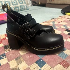 EUC Doc Martens Mary Jane Pumps Eviee Platform Buckle Heel